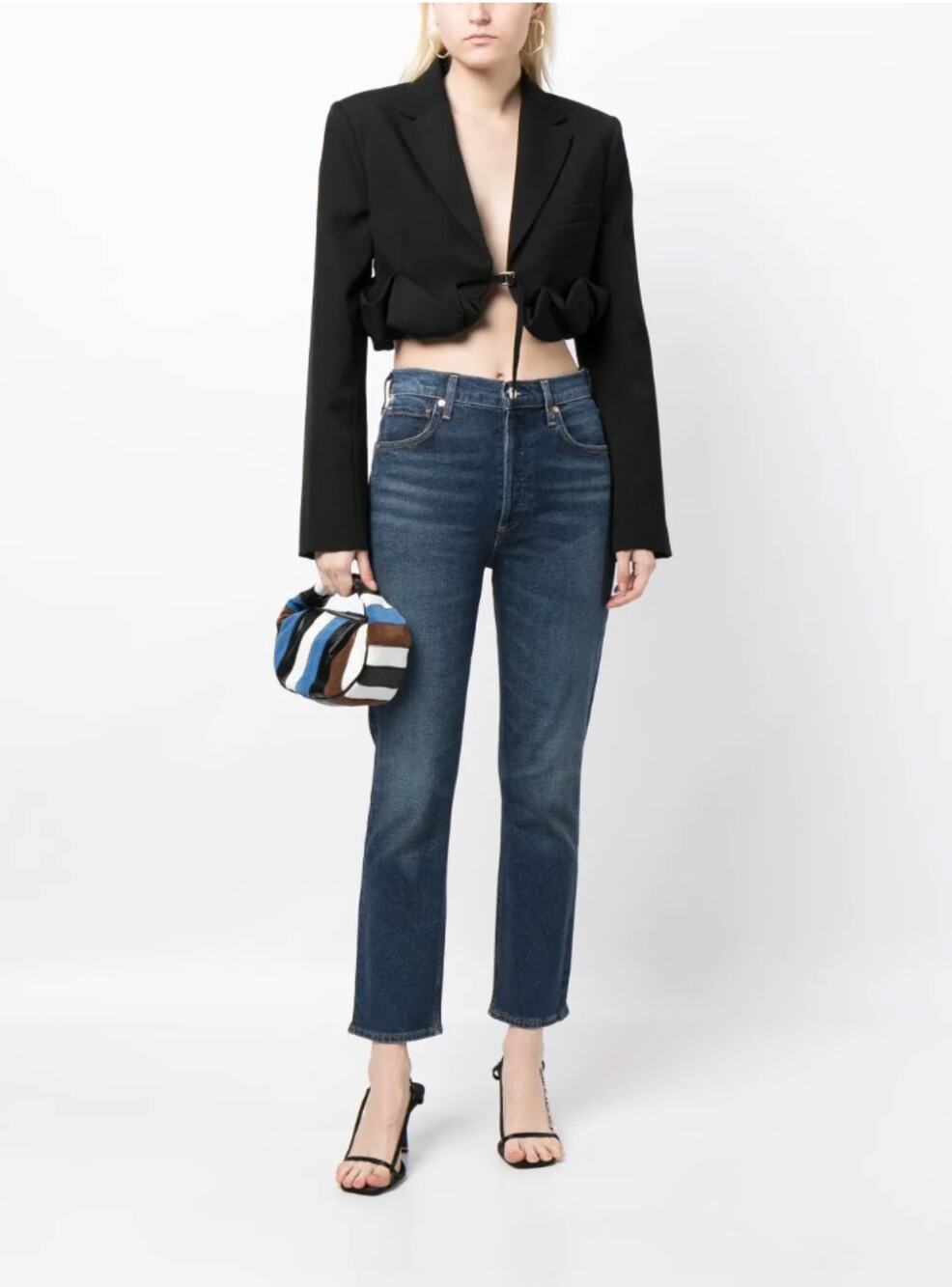 CITIZENS OF HUMANITY Jolene High Rise Vintage Slim Stoneweashed Denim Jean // 24